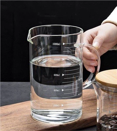 Bình đo thủy tinh 34OZ với cân dễ đọc