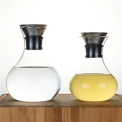 Bình đựng nước nóng lạnh trà nước ép cà phê thủy tinh--1000ml Bình đựng nước thủy tinh chịu nhiệt Borosilicate cao cấp